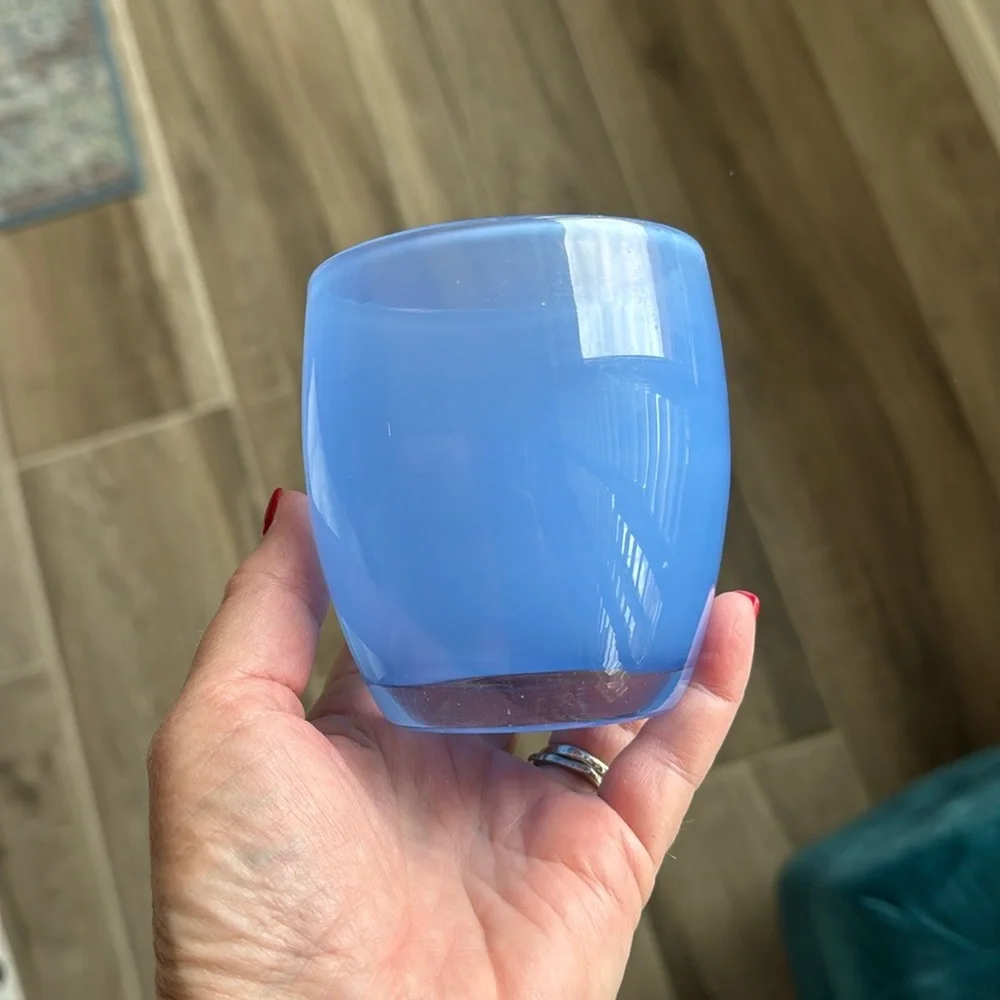 NWT Glassybaby Big Sky blue glass votive vase - Picture 4 of 4